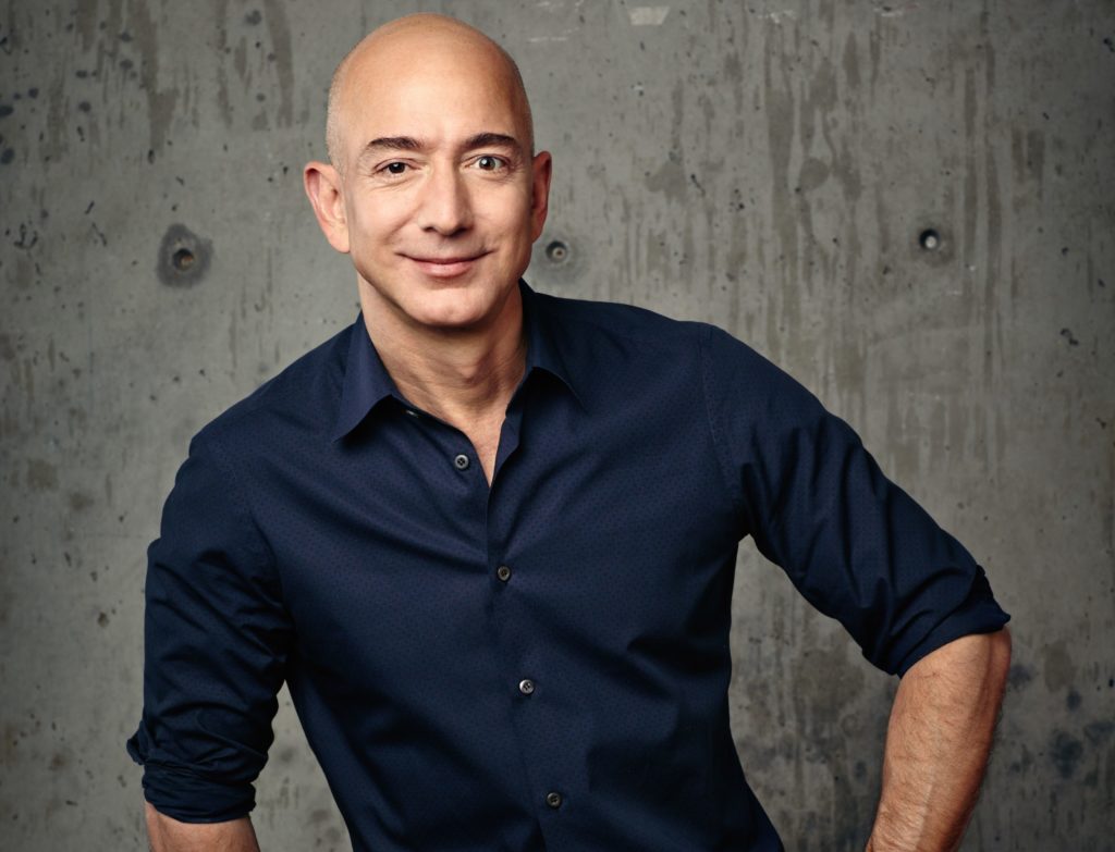 Jeff Bezos Picture in dark blue shirt